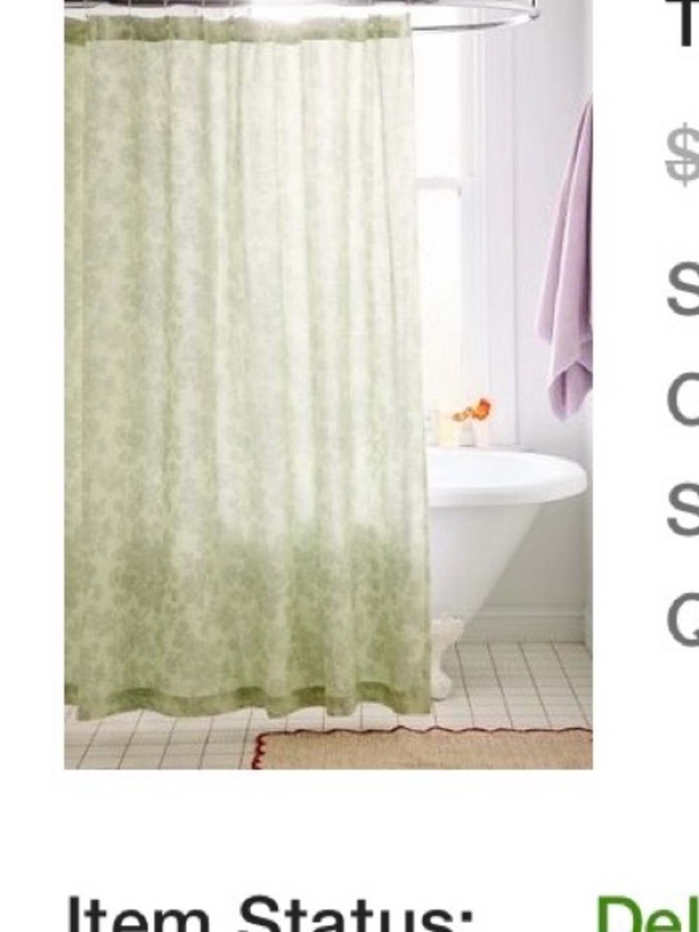 UO Toile Shower Curtain